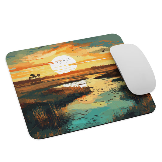 Marshland Sunset Mouse Pad