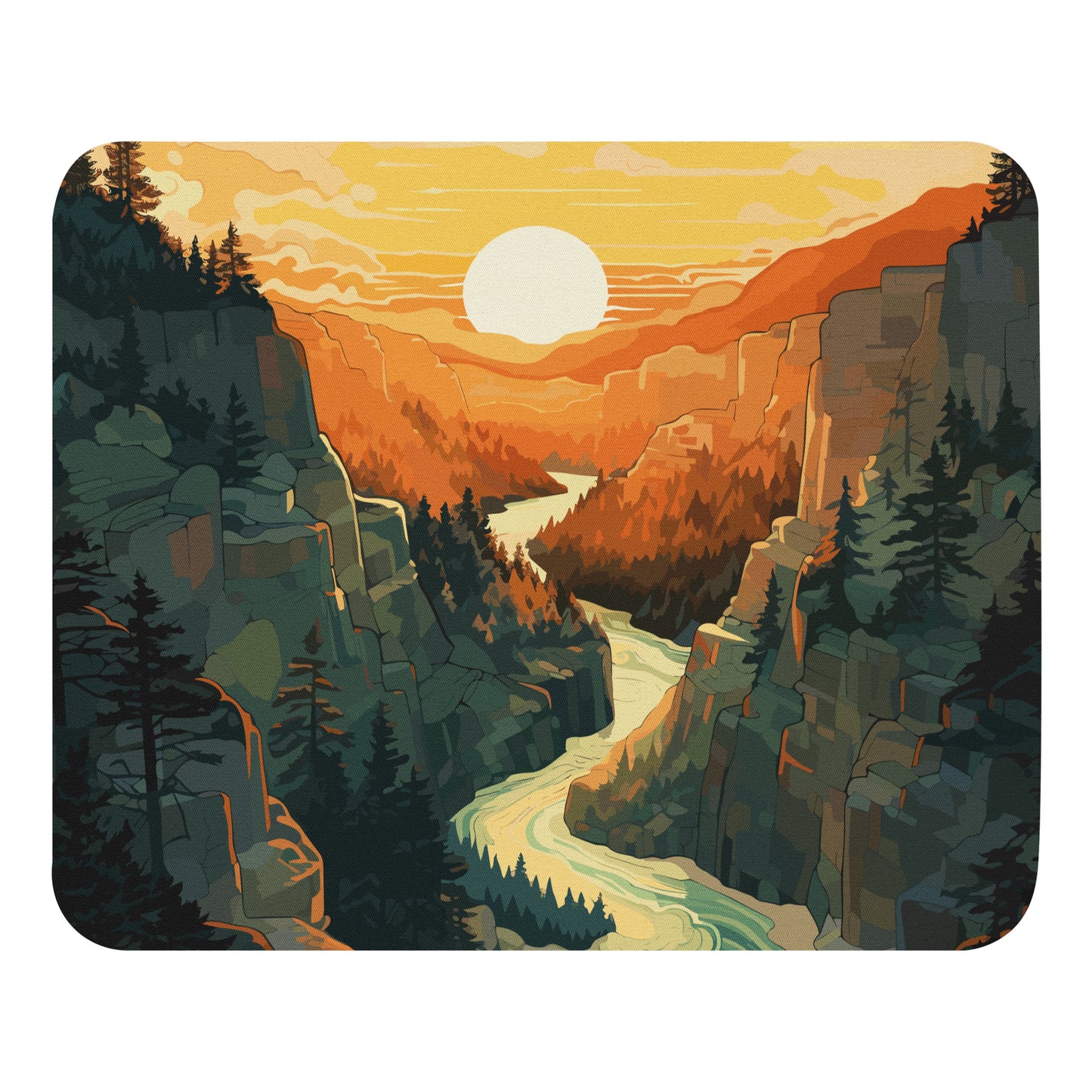 Canyon River Sunset Mouse Pad