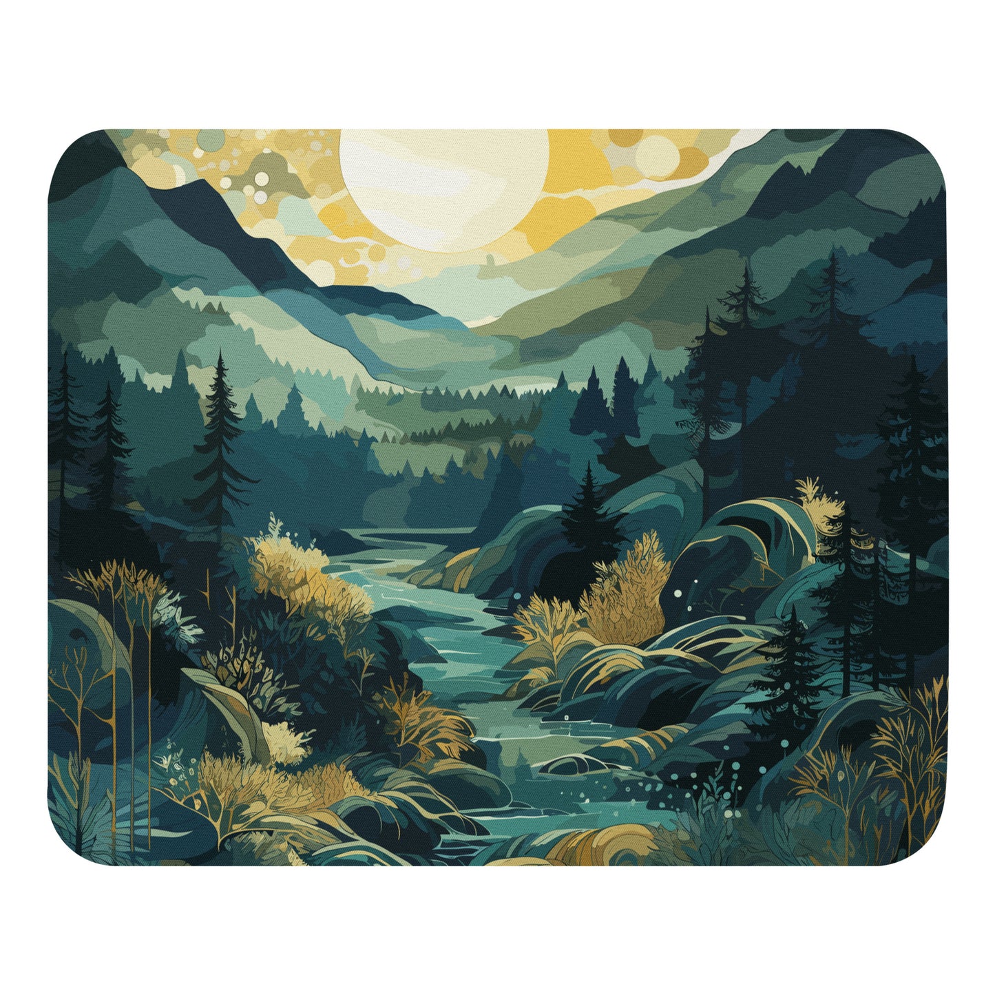 Forest Hills River Mouse Pad