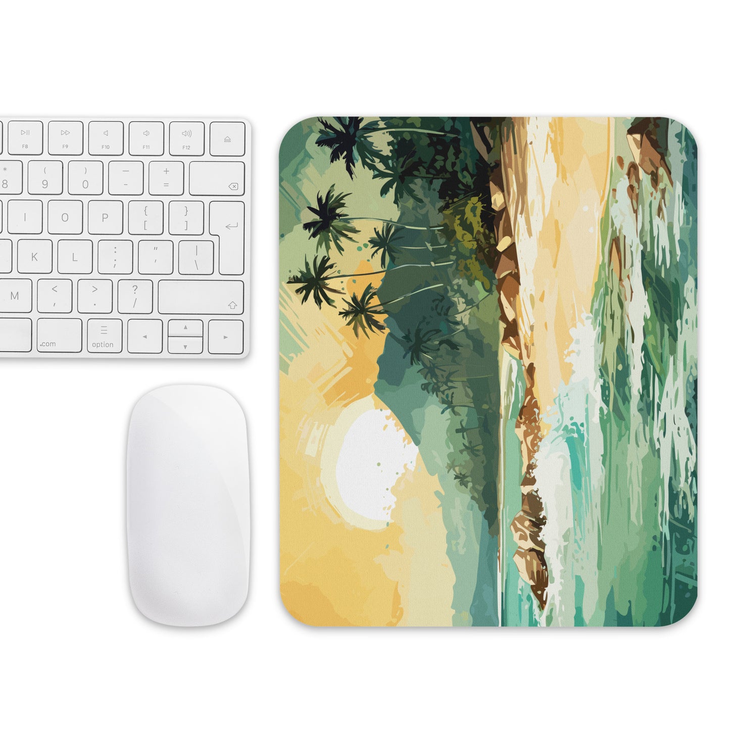 Tropical Island Beach Mouse Pad