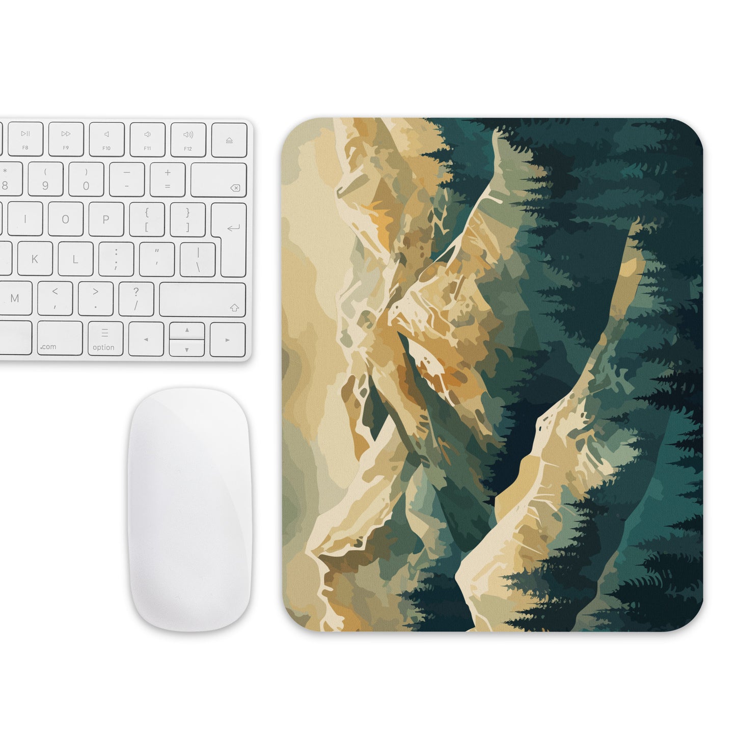 Winter Forest Mountains Mouse Pad