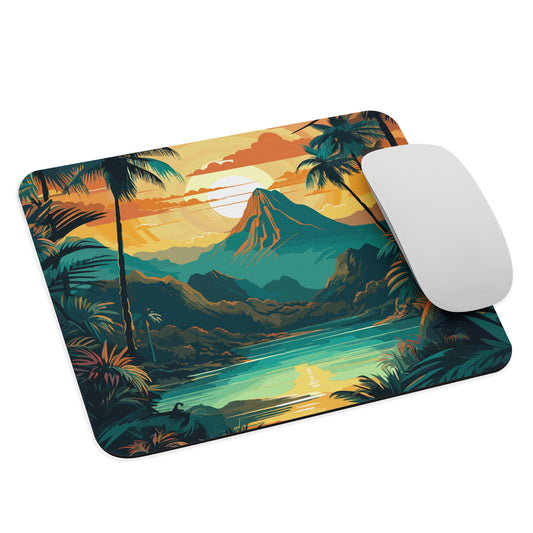 Rainforest Mountain Sunset Mouse Pad