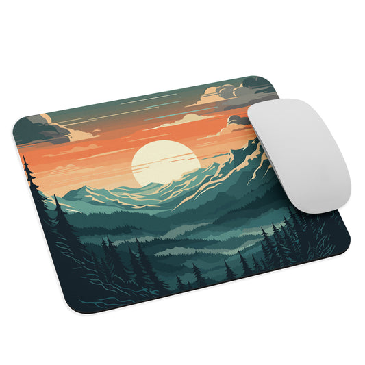 Forest Mountain Landscape Mouse Pad