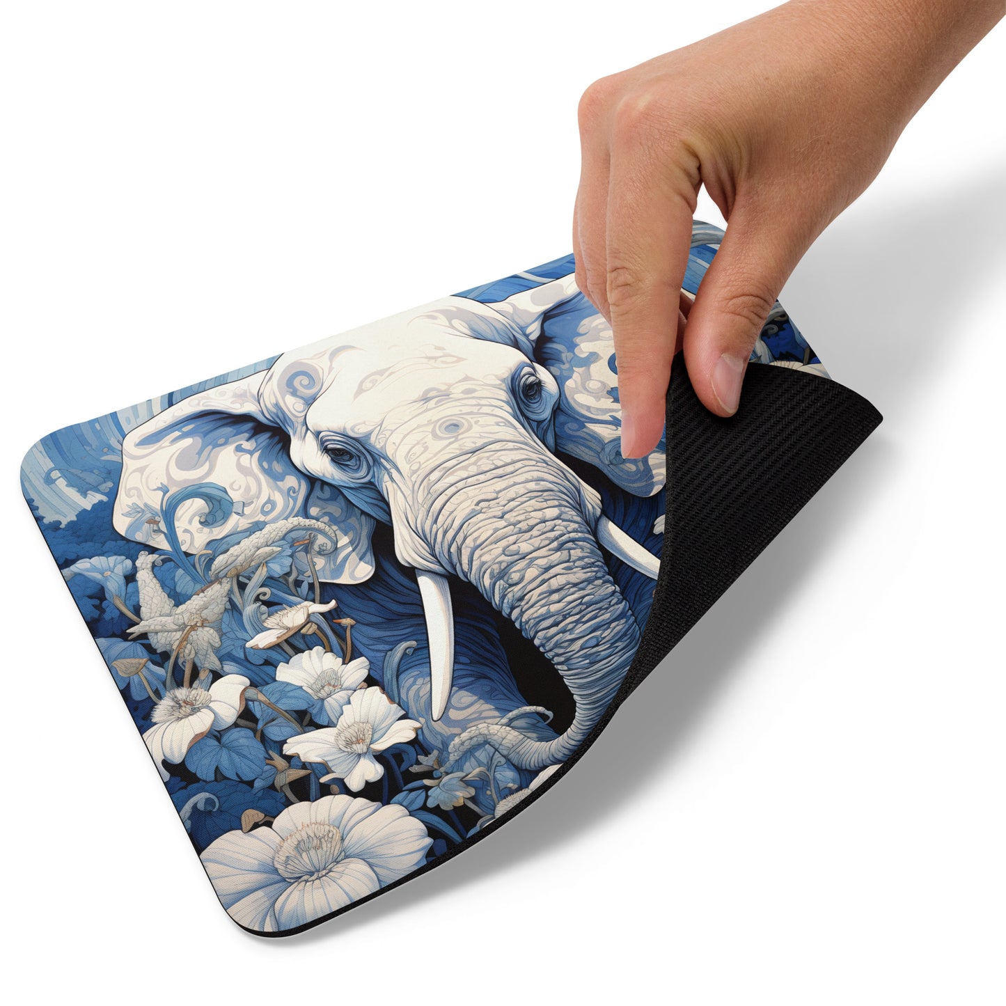 Ukiyo-e Elephant Mouse Pad