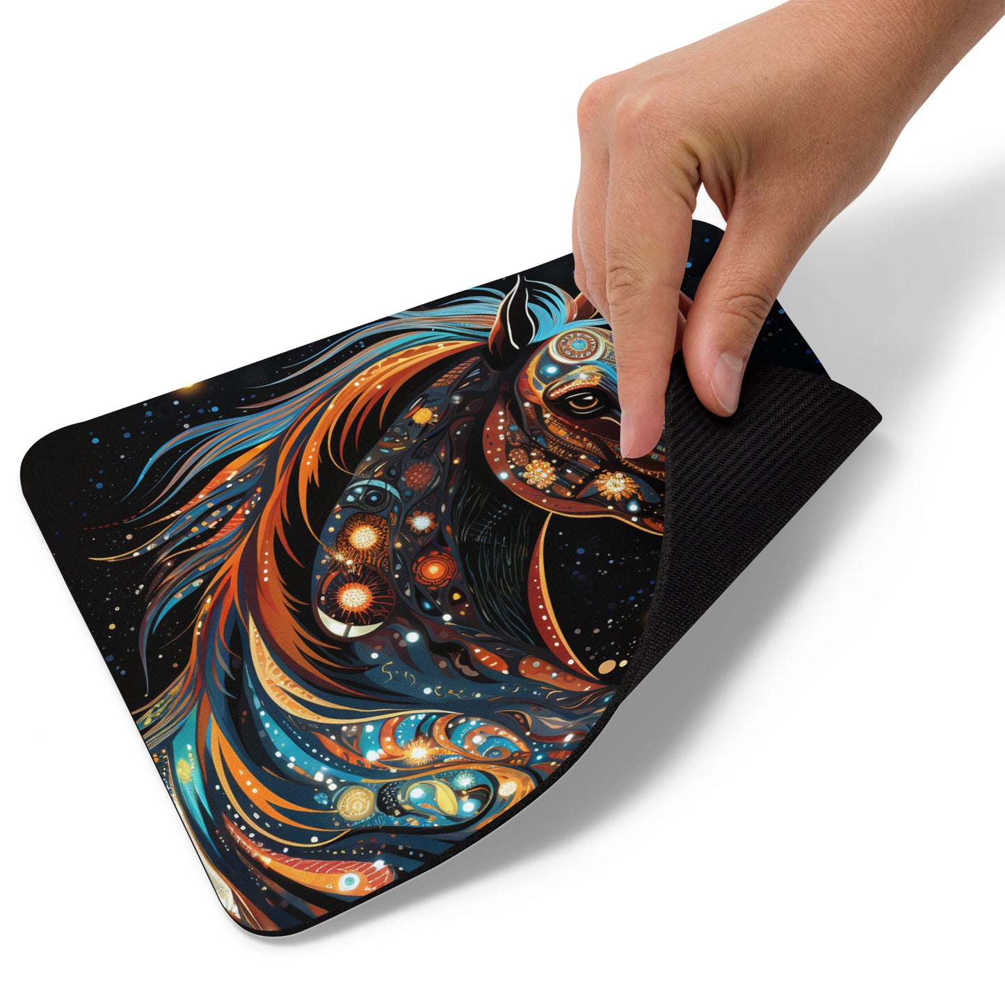 Dot Art Horse Mouse Pad