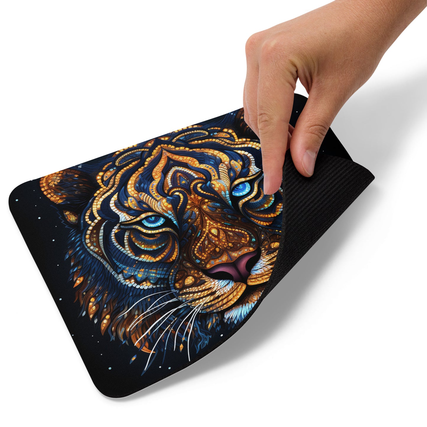 Dot Art Tiger Mouse Pad