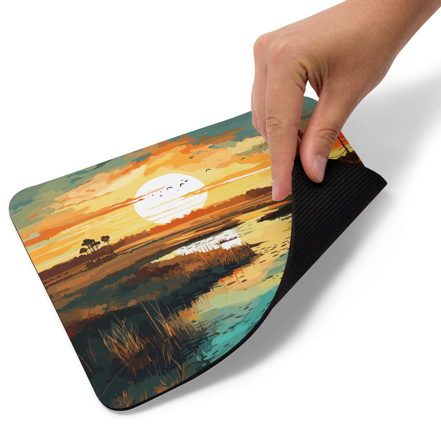 Marshland Sunset Mouse Pad