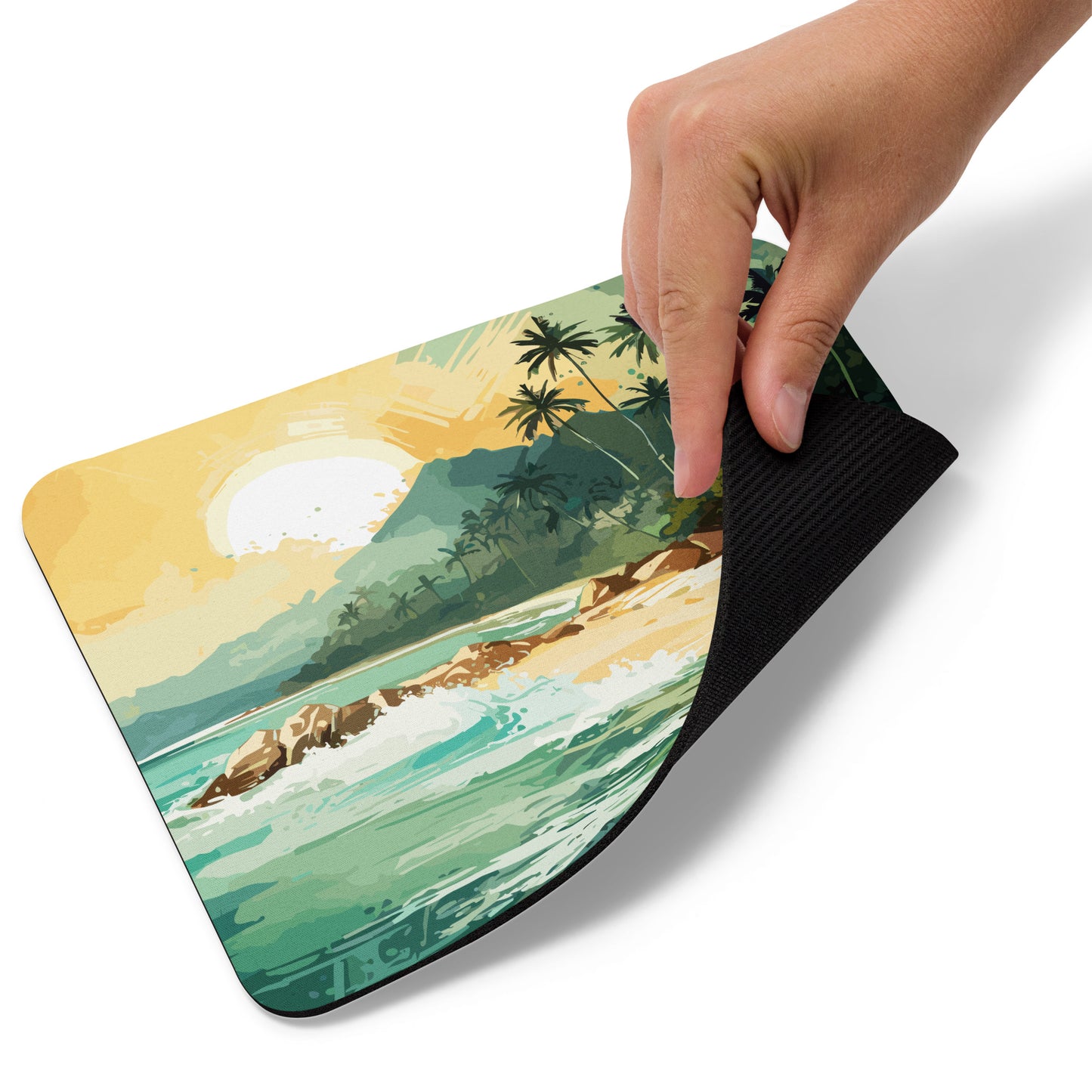 Tropical Island Beach Mouse Pad