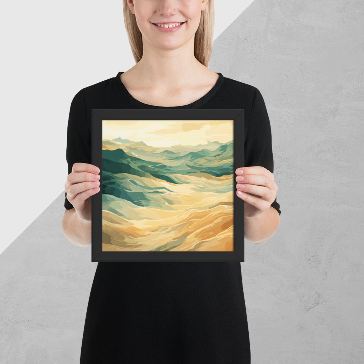 Sunny Sand Dunes Framed Poster