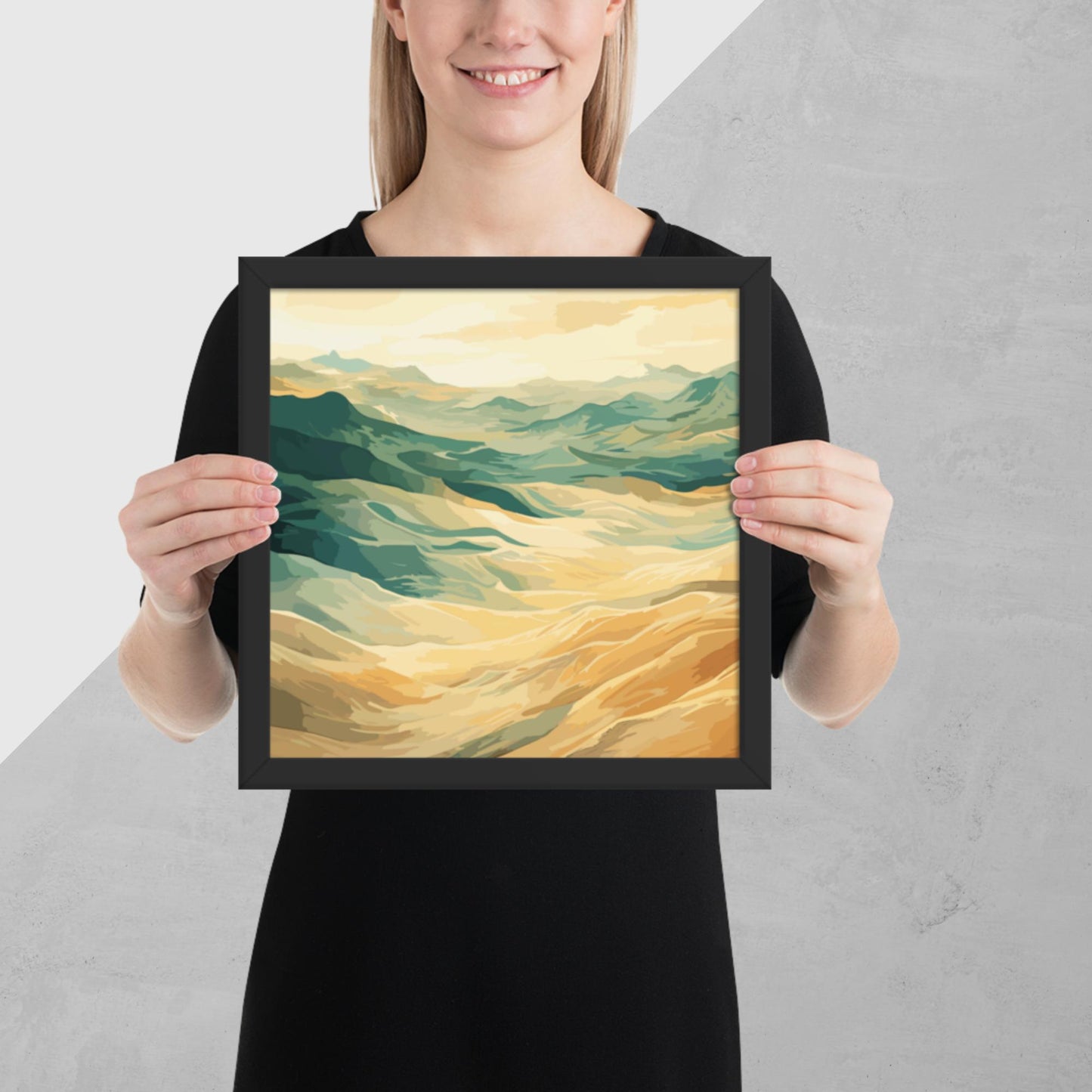 Sunny Sand Dunes Framed Poster