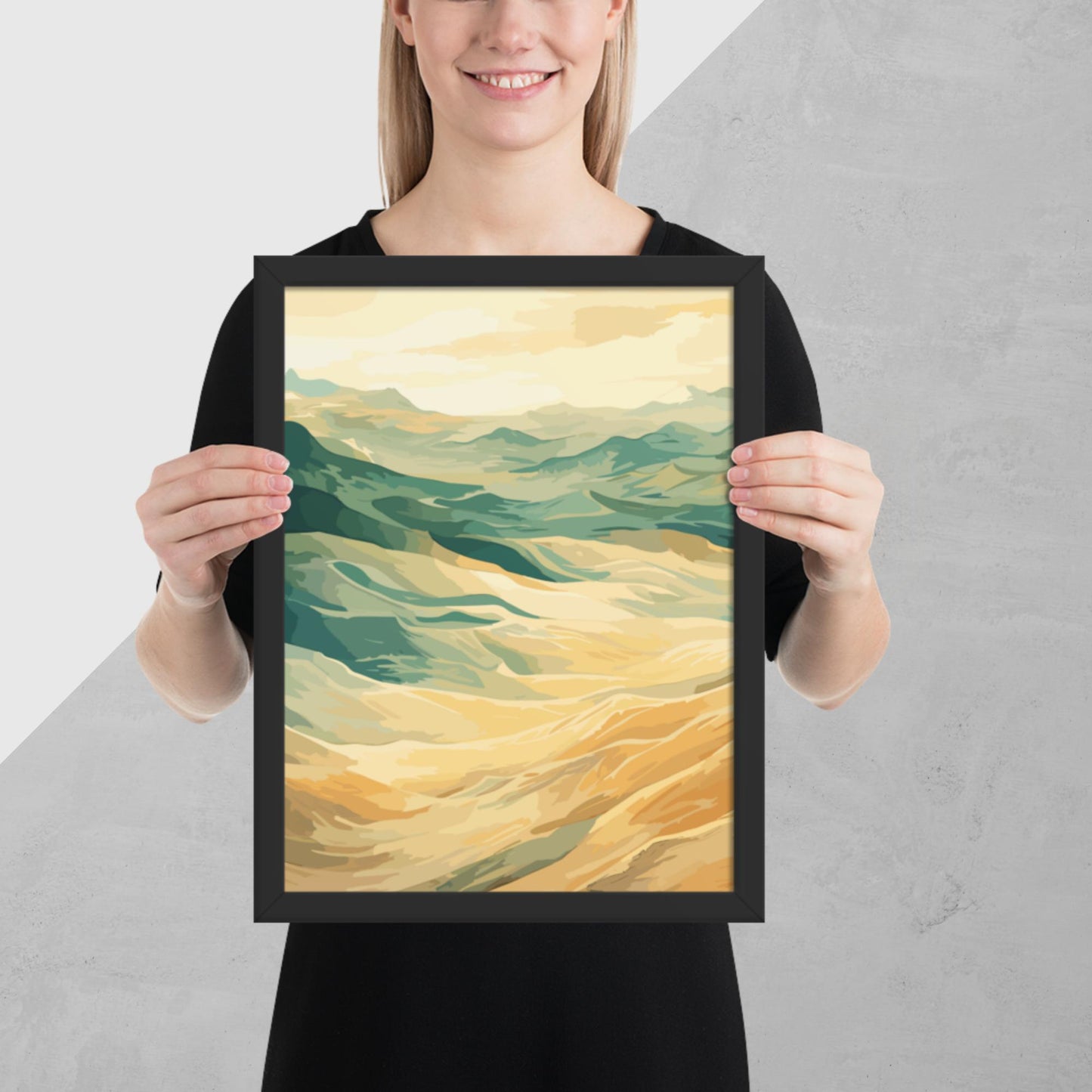 Sunny Sand Dunes Framed Poster