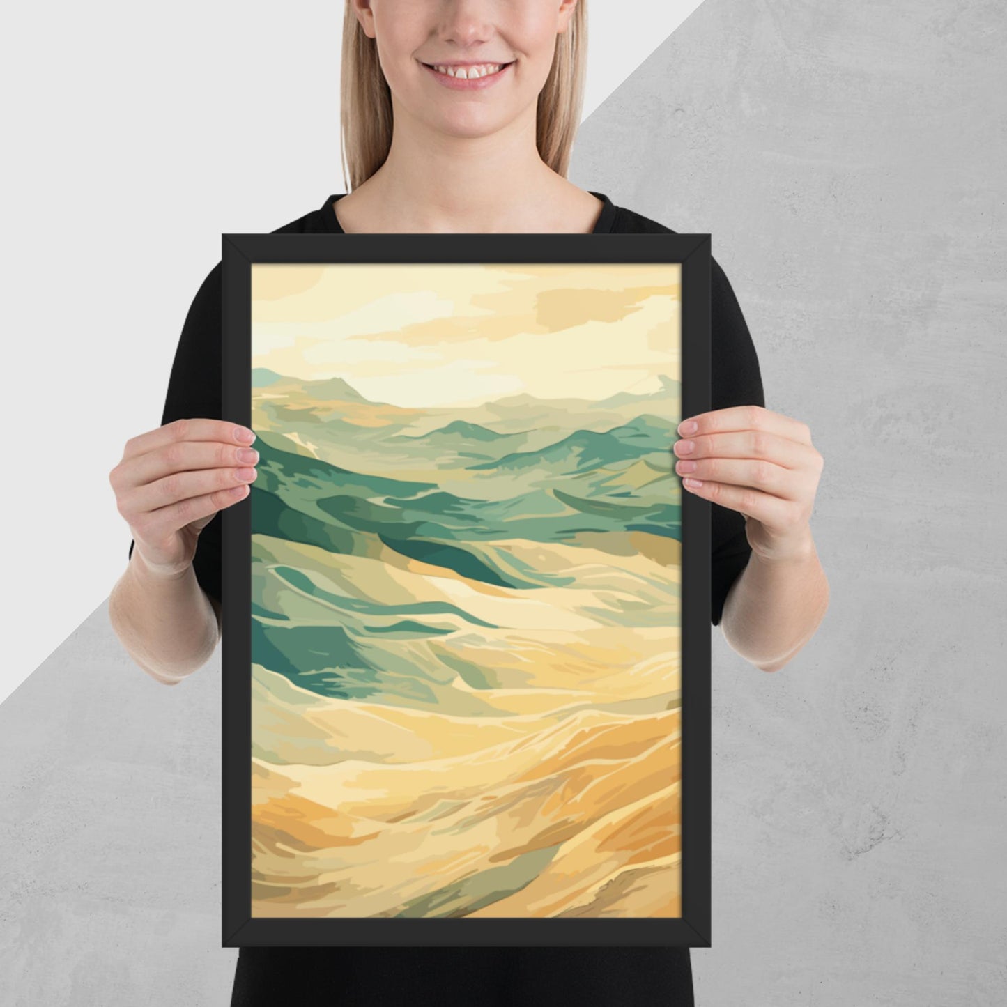 Sunny Sand Dunes Framed Poster