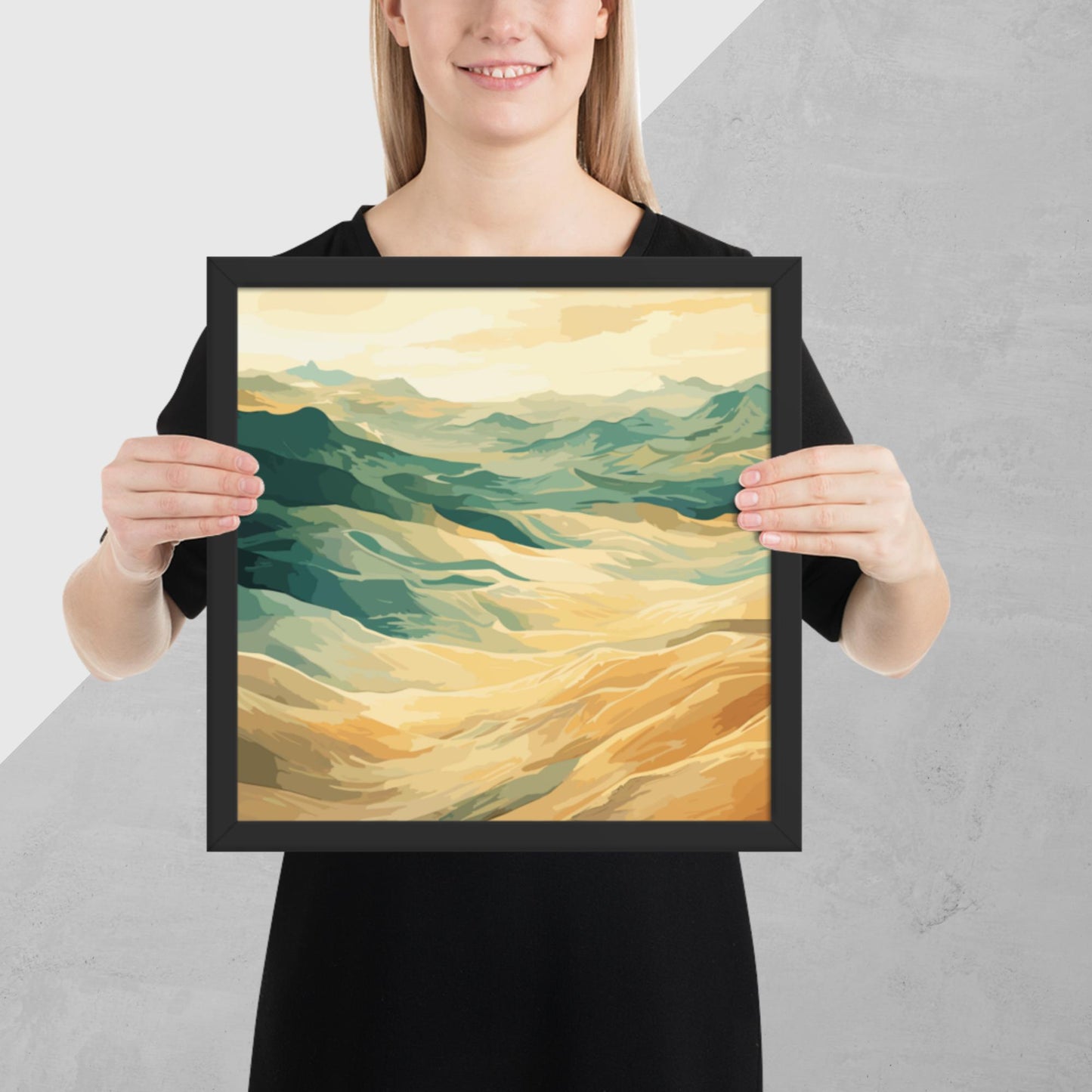 Sunny Sand Dunes Framed Poster