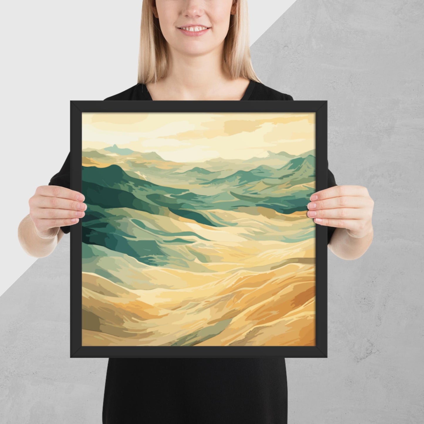 Sunny Sand Dunes Framed Poster