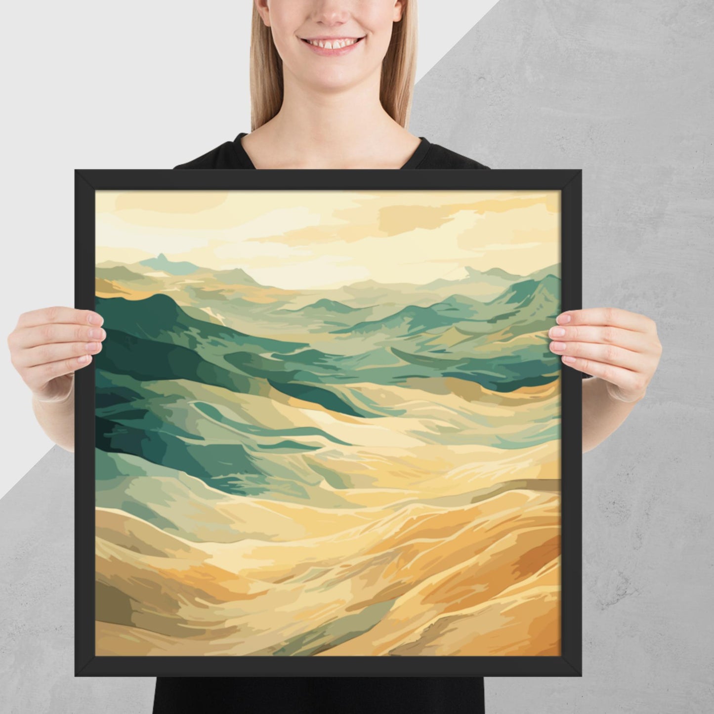 Sunny Sand Dunes Framed Poster