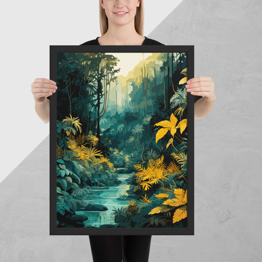 The Depths of a Rainforest Framed Poster