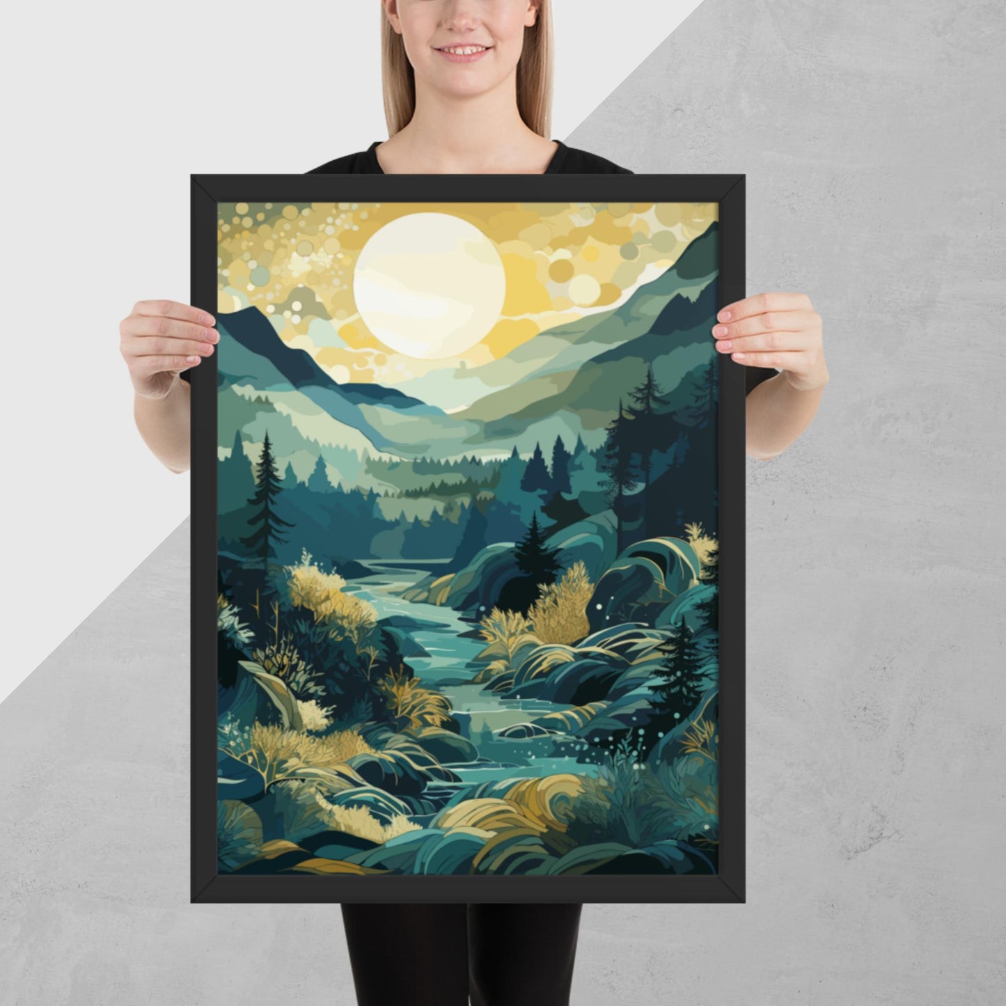 Forest Hills River Framed Poster