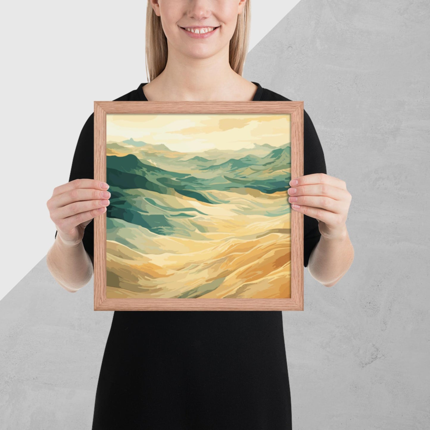 Sunny Sand Dunes Framed Poster