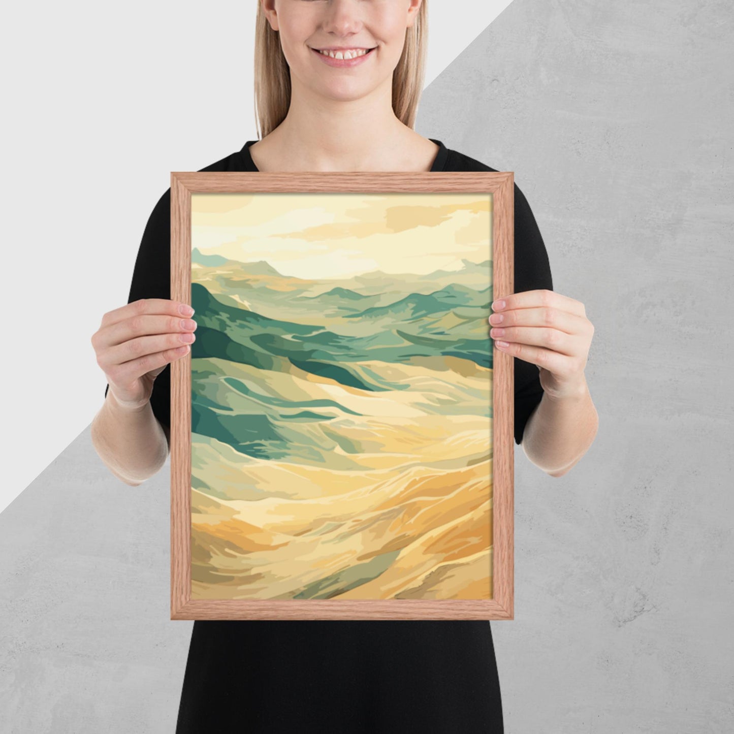 Sunny Sand Dunes Framed Poster