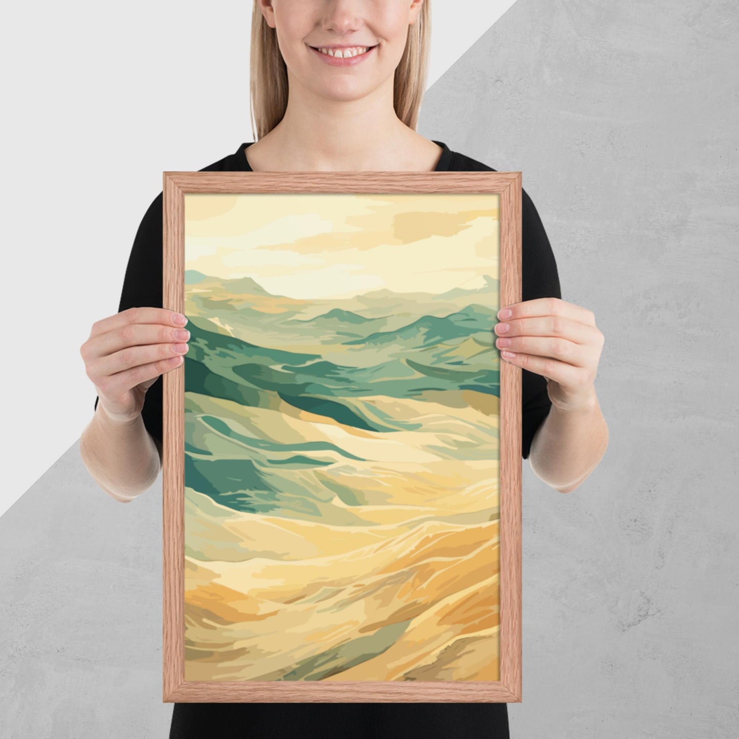 Sunny Sand Dunes Framed Poster