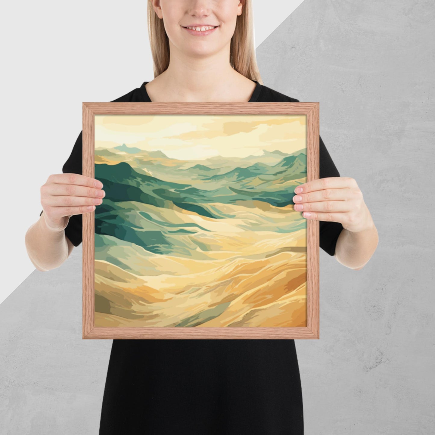 Sunny Sand Dunes Framed Poster