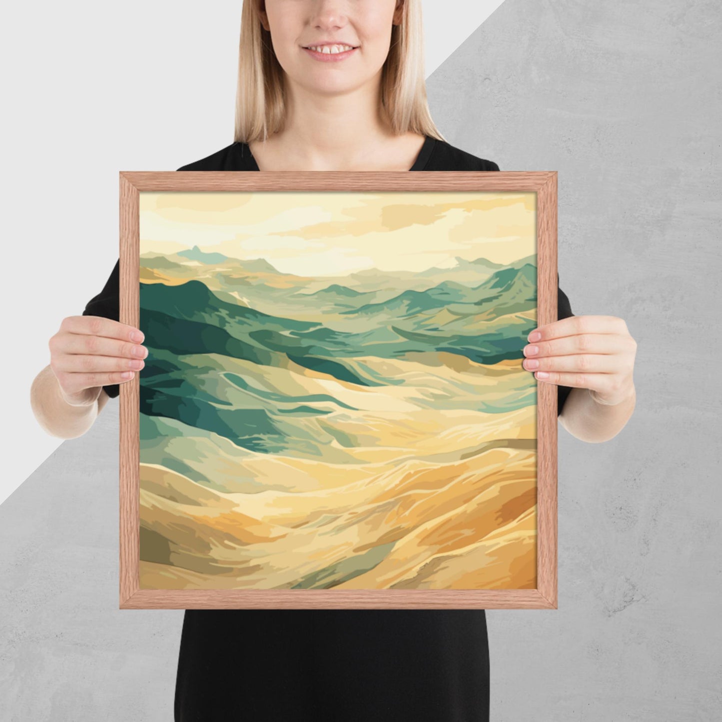 Sunny Sand Dunes Framed Poster