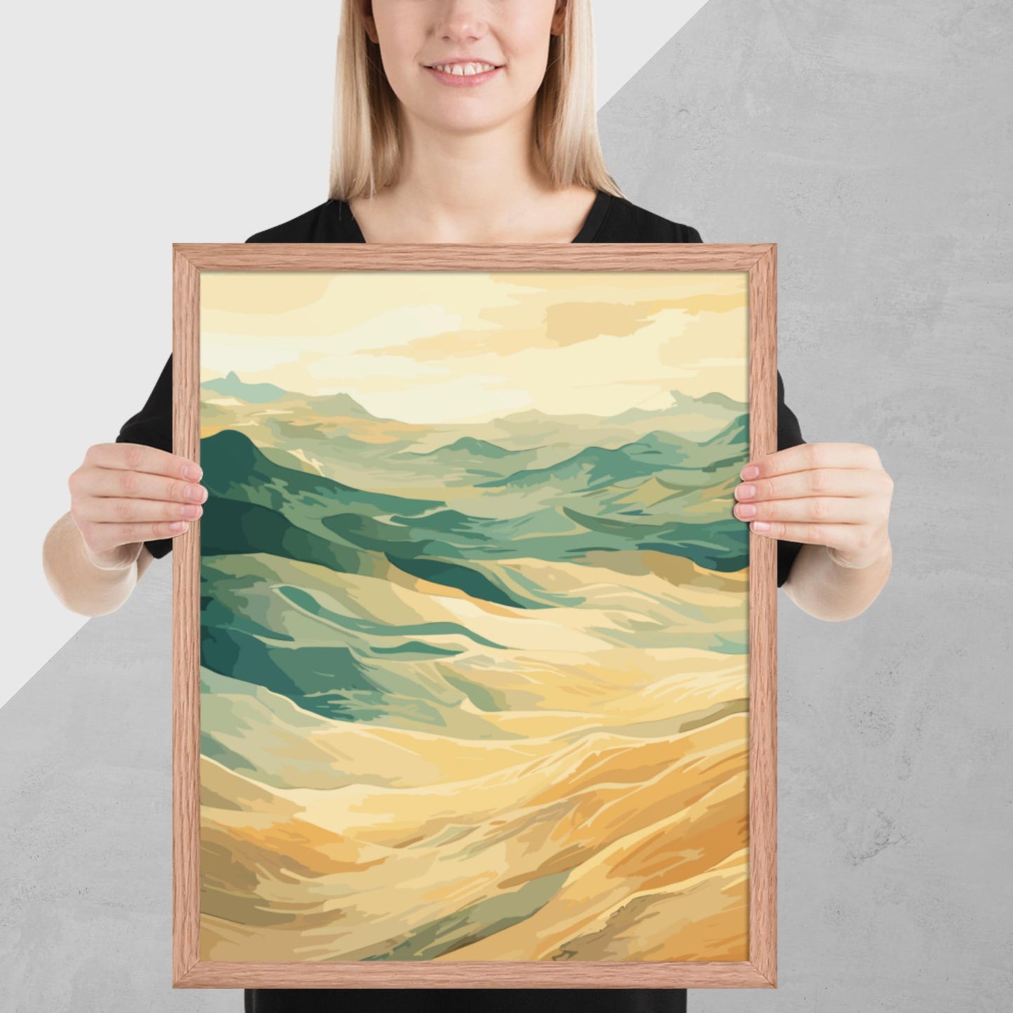 Sunny Sand Dunes Framed Poster