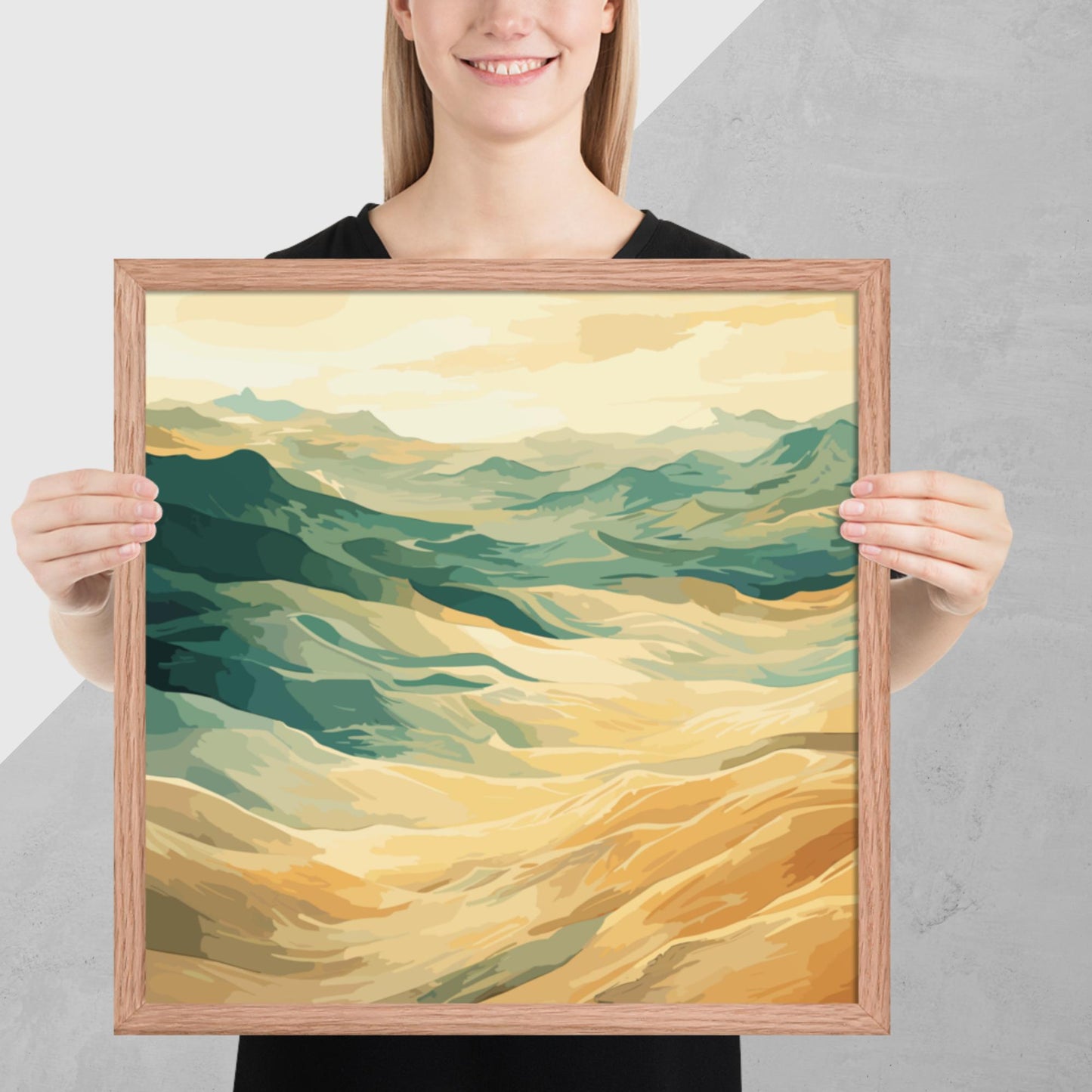 Sunny Sand Dunes Framed Poster