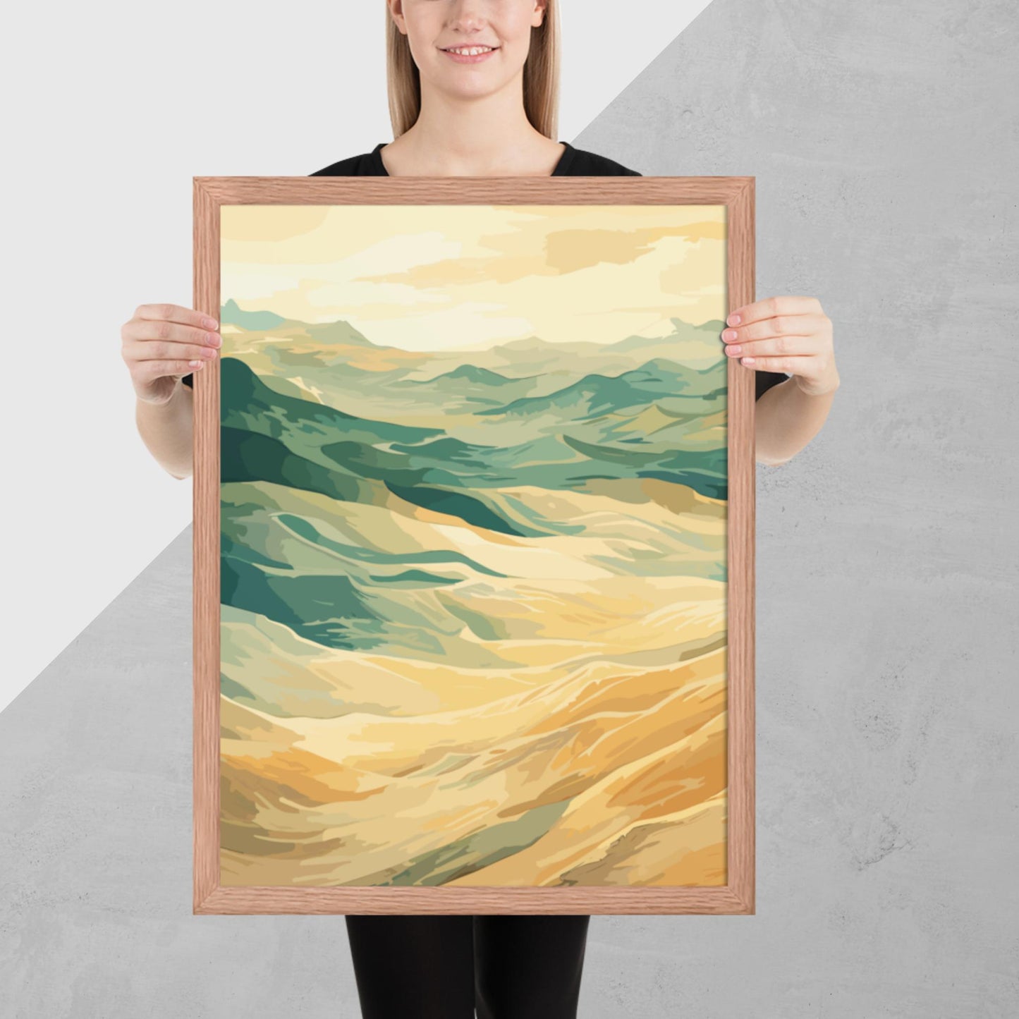 Sunny Sand Dunes Framed Poster