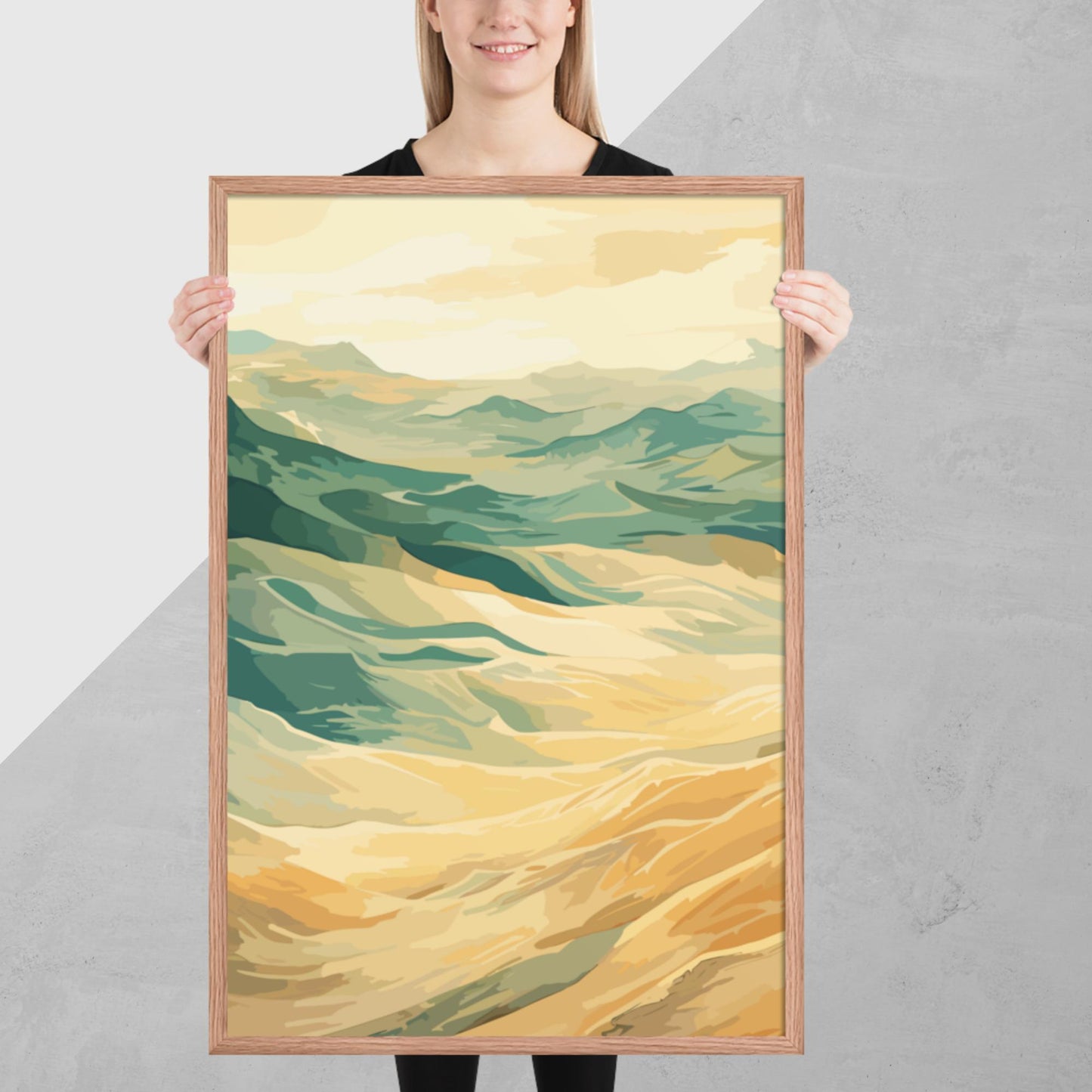 Sunny Sand Dunes Framed Poster