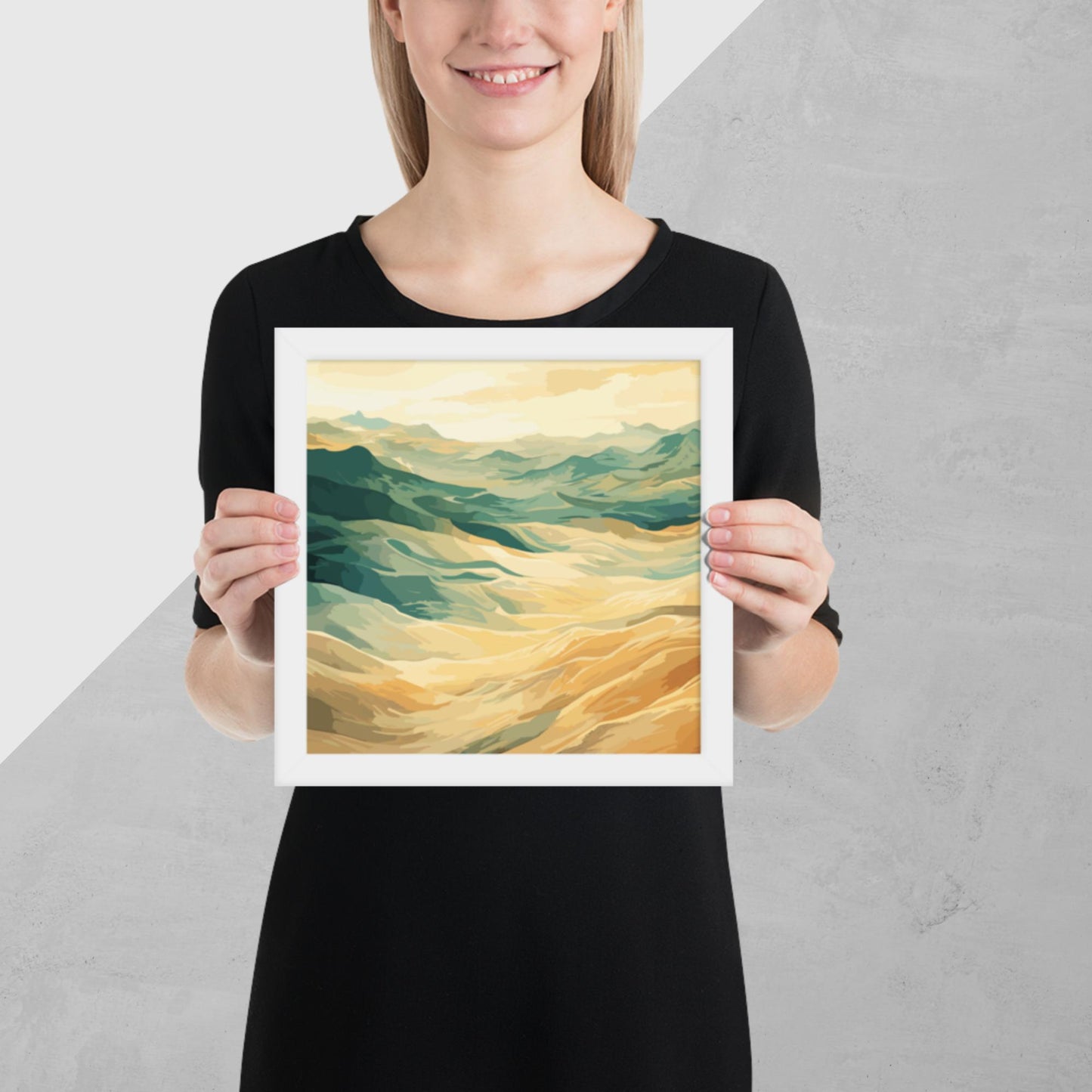 Sunny Sand Dunes Framed Poster