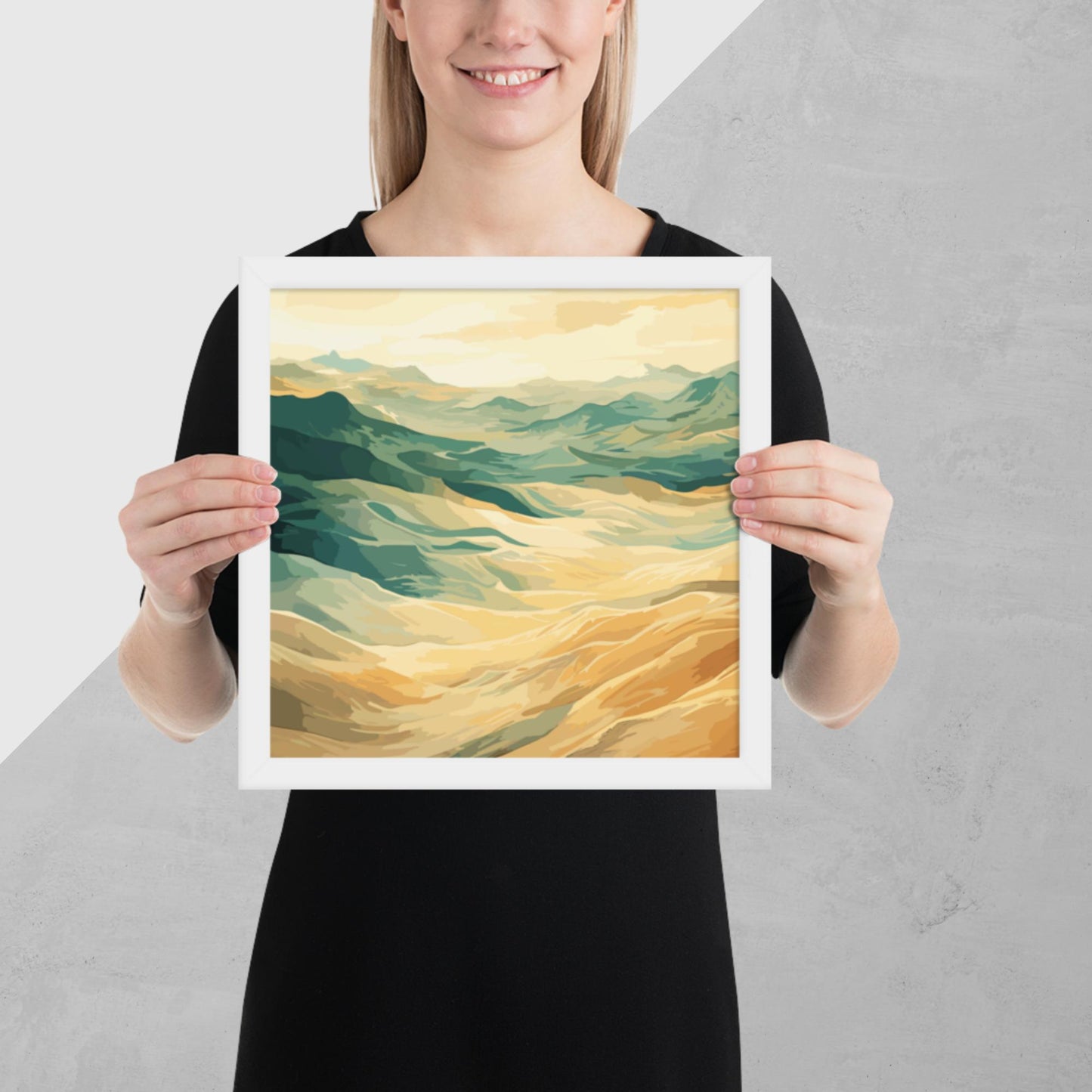 Sunny Sand Dunes Framed Poster