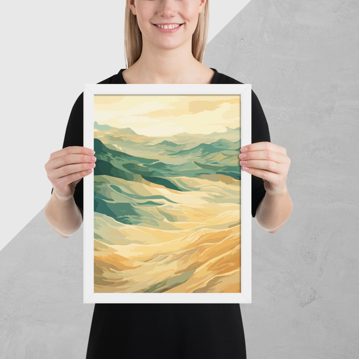 Sunny Sand Dunes Framed Poster