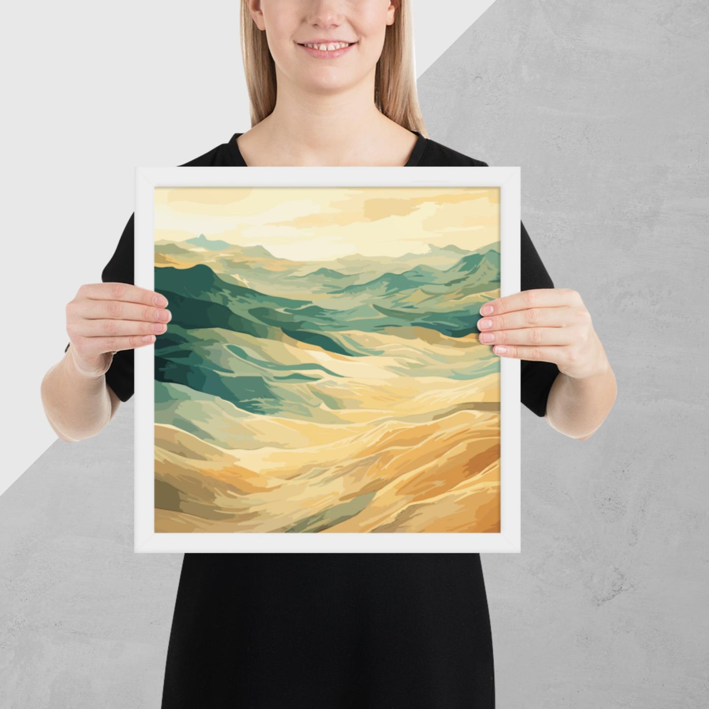 Sunny Sand Dunes Framed Poster