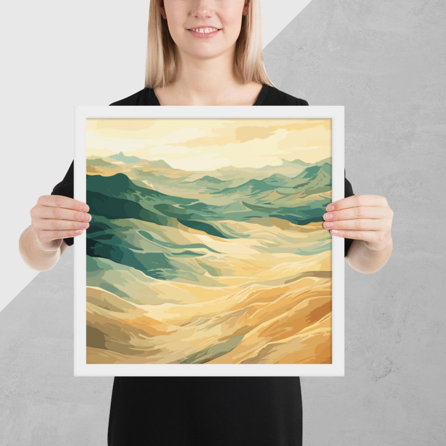 Sunny Sand Dunes Framed Poster