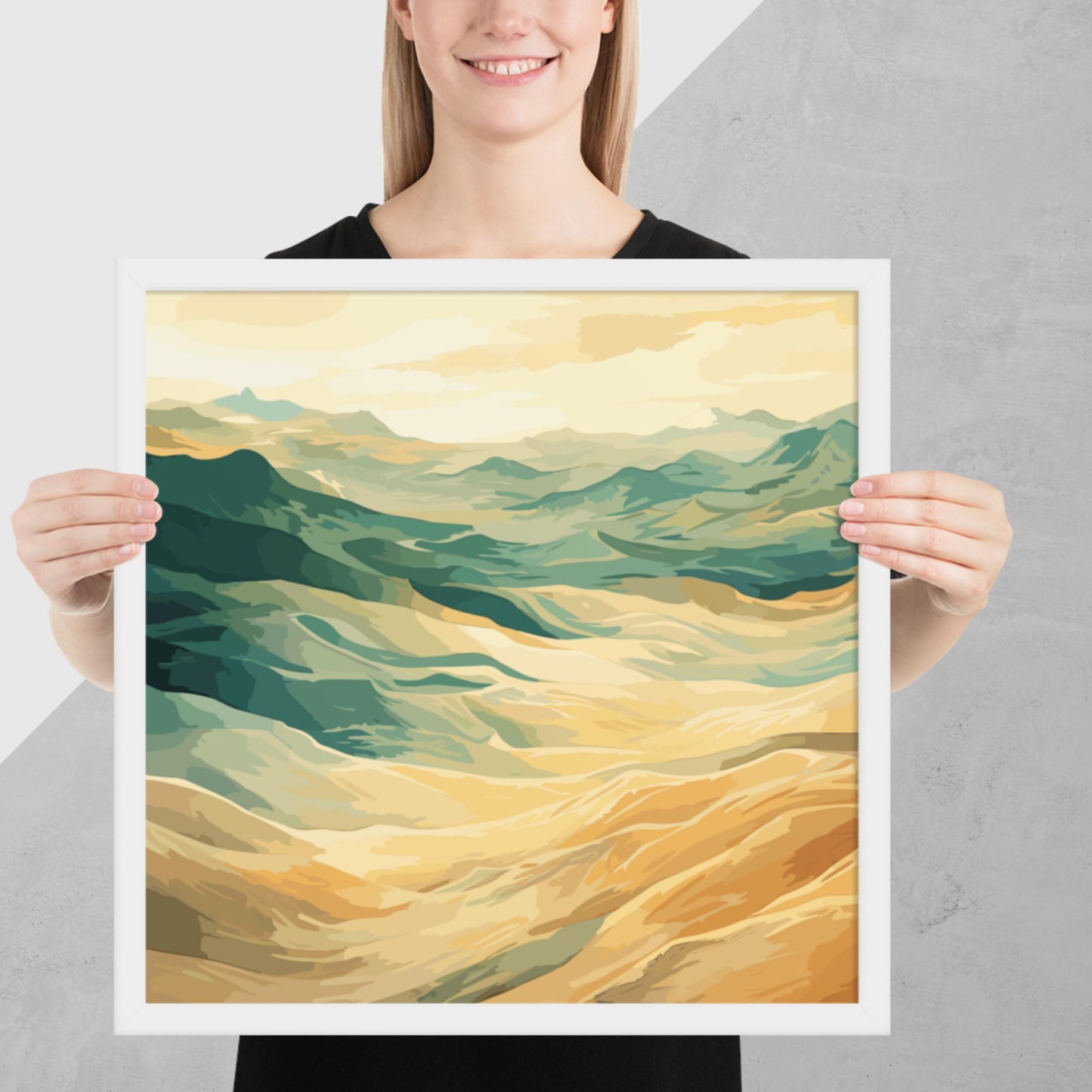 Sunny Sand Dunes Framed Poster