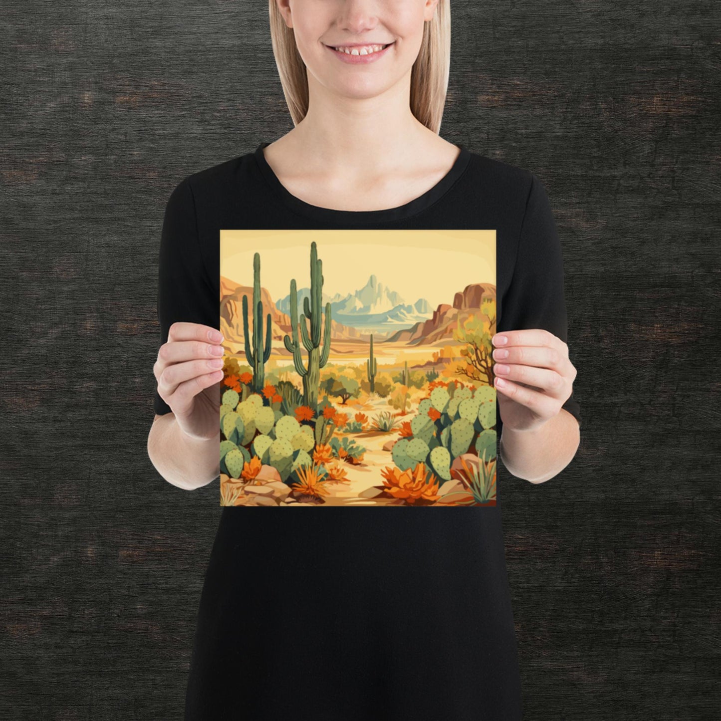 Mountainous Desert Life Paper Poster