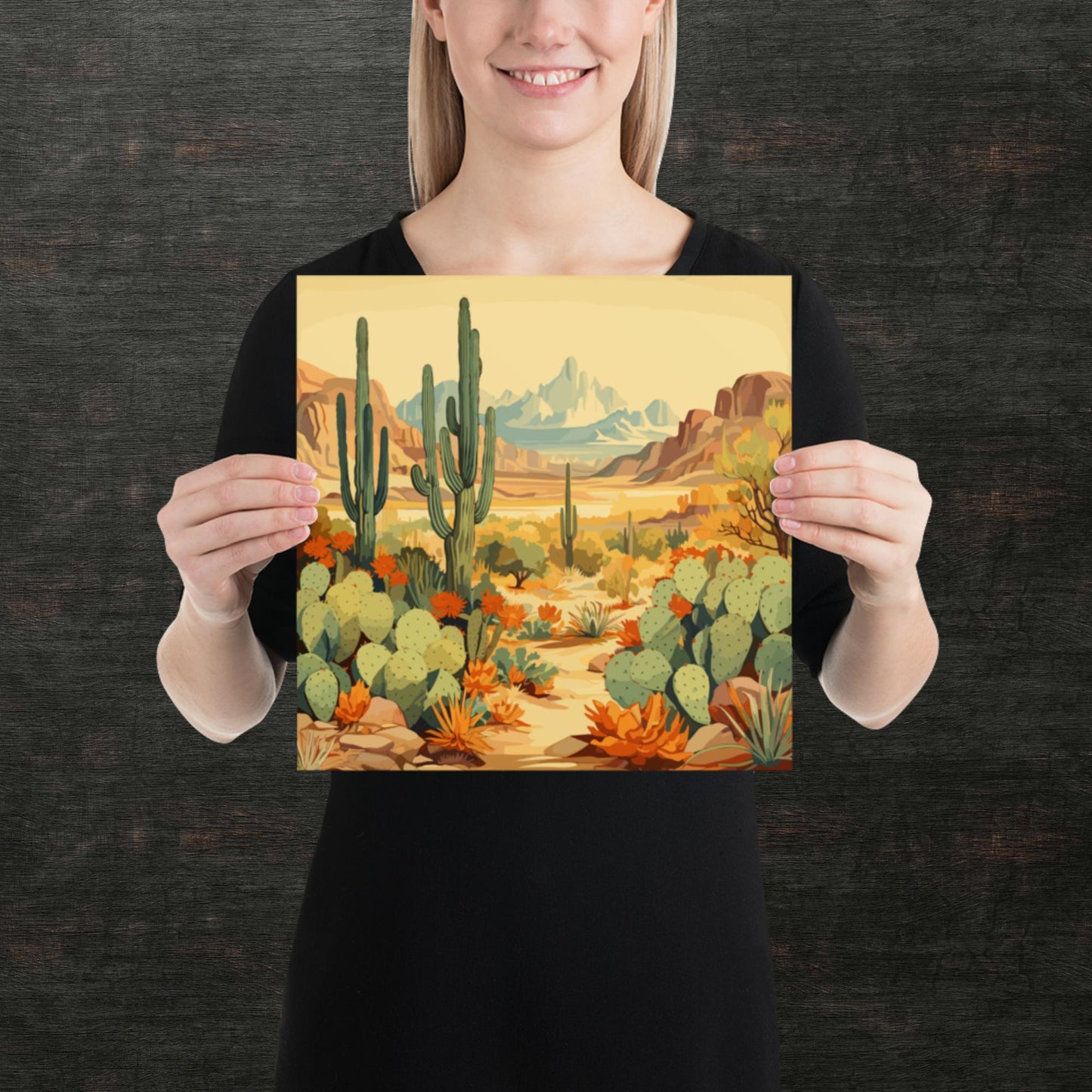 Mountainous Desert Life Paper Poster