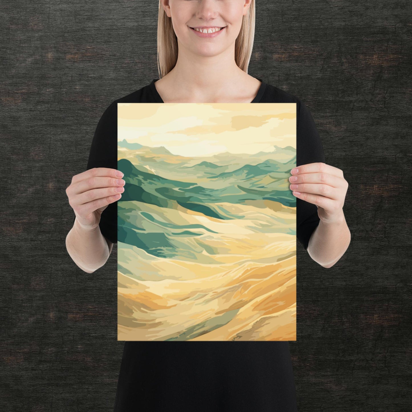 Sunny Sand Dunes Paper Poster