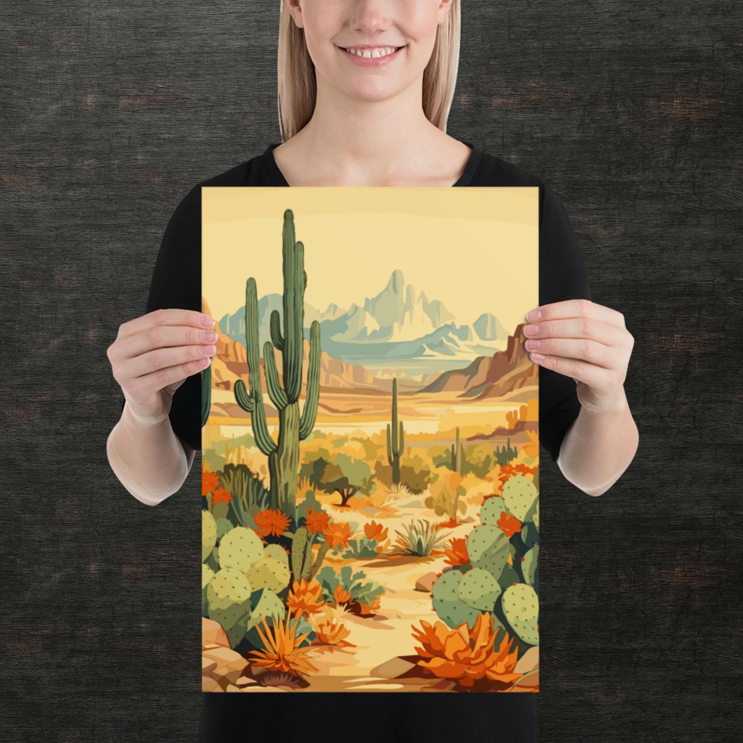 Mountainous Desert Life Paper Poster