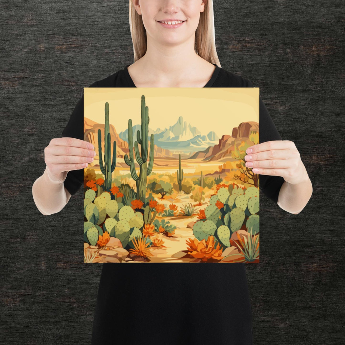 Mountainous Desert Life Paper Poster