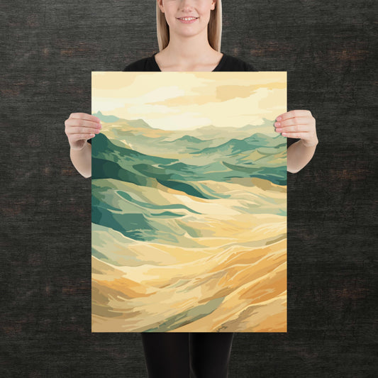 Sunny Sand Dunes Paper Poster