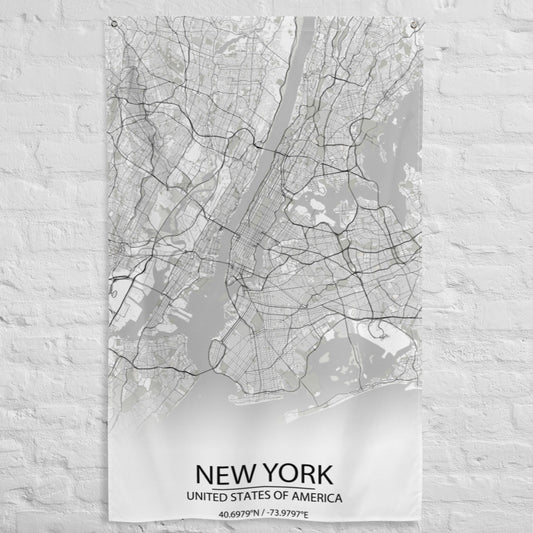 New York White Flag Map