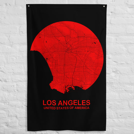 Los Angeles Circular Red Flag Map