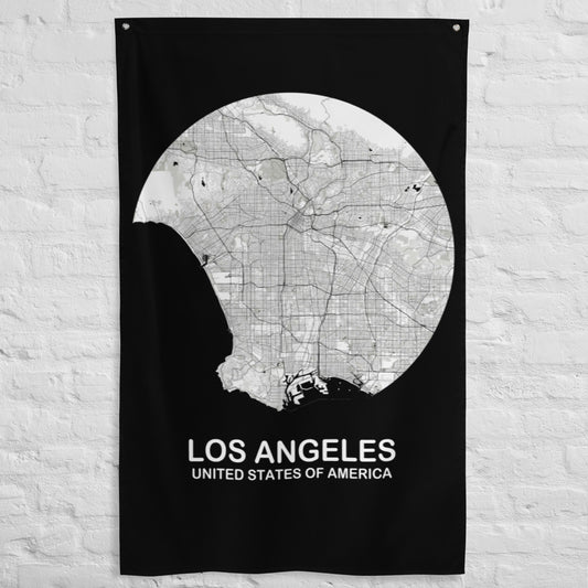 Los Angeles Circular White Flag Map