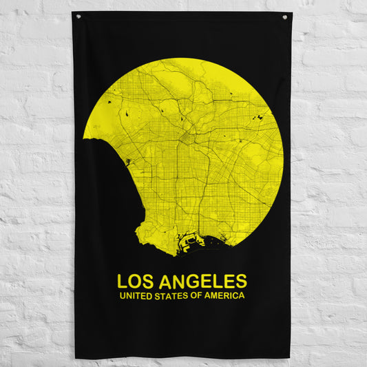 Los Angeles Circular Yellow Flag Map