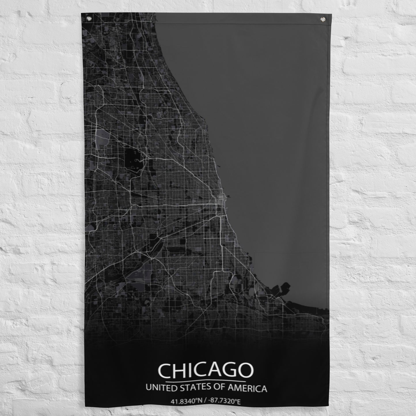 Chicago Black Flag Map