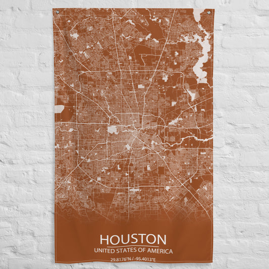 Houston Brown and White Flag