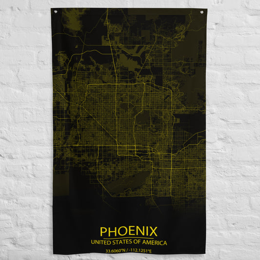 Phoenix Black and Yellow Flag Map