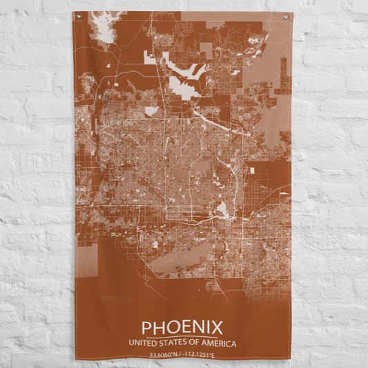 Phoenix Brown and White Flag